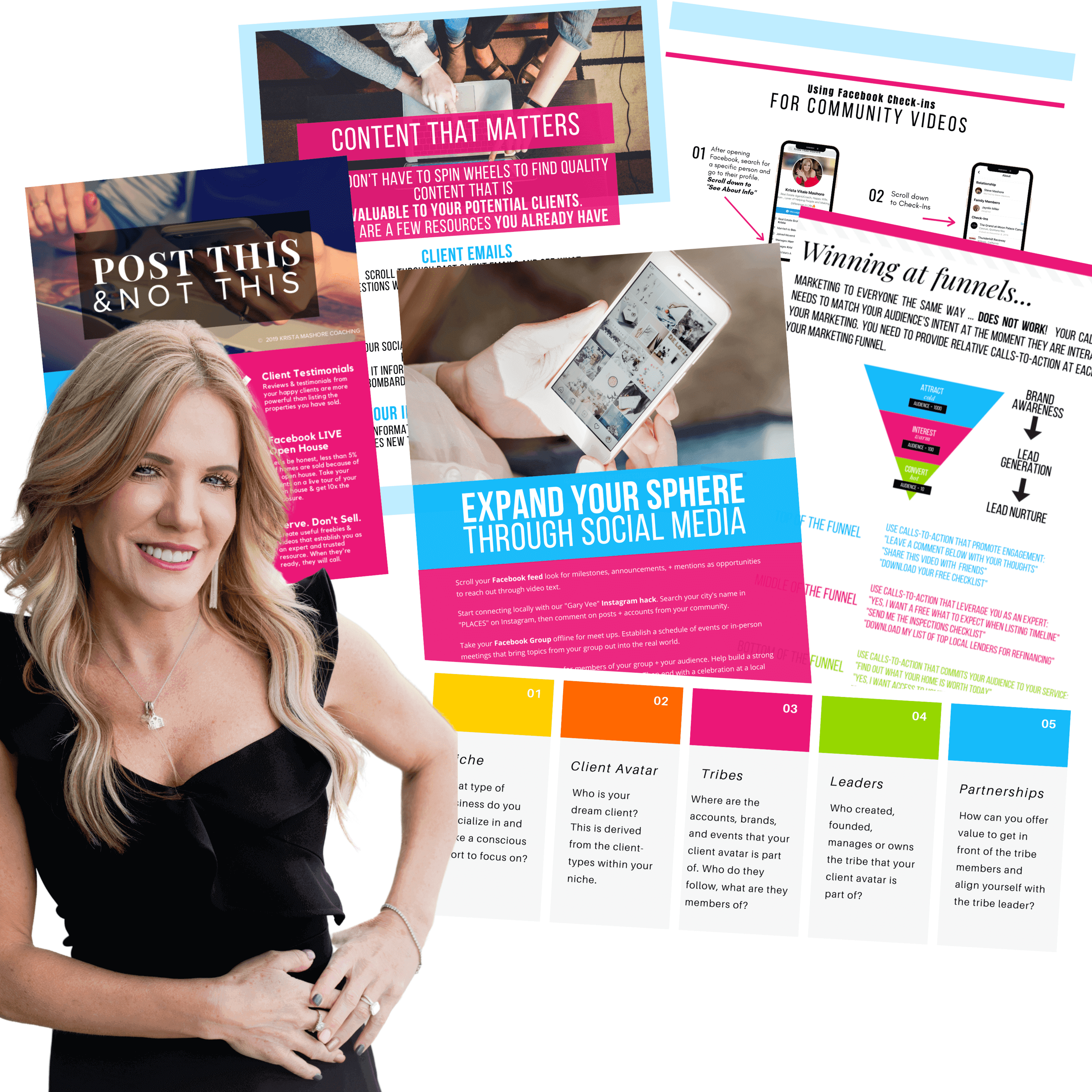 Unlock my free 5 hours guided e-course or e-Real Estate Book from he top realstate coach Krista Mashore,this includes best marketing startegy  to get more leads, and will help you make  more money.  